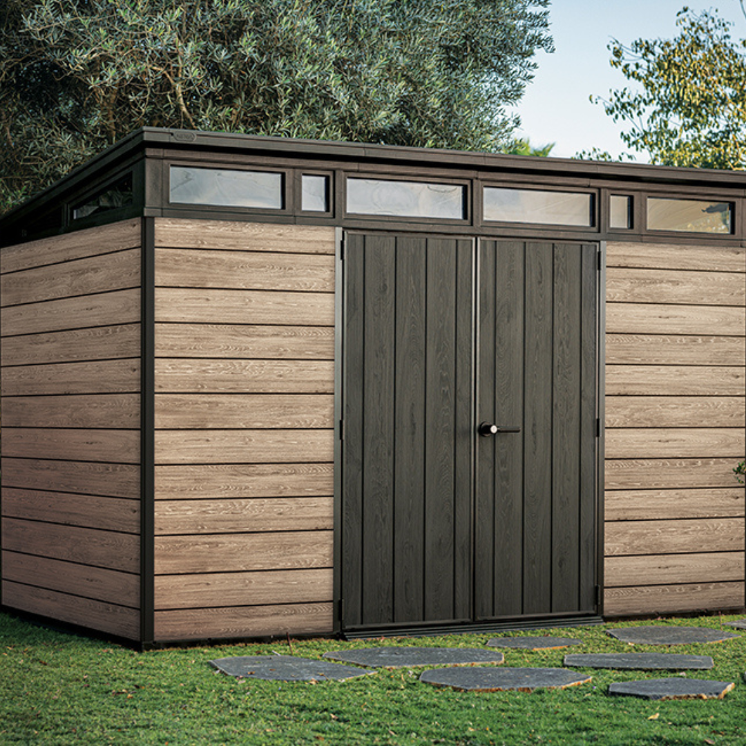 Signature Collection 11x7ft Premium Outdoor Storage Shed – 3.4m x 2.1m Resin Garden Shed