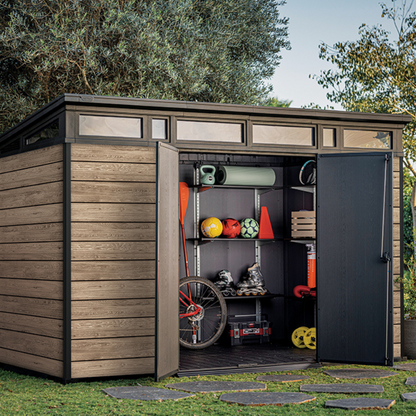 Signature Collection 11x7ft Premium Outdoor Storage Shed – 3.4m x 2.1m Resin Garden Shed