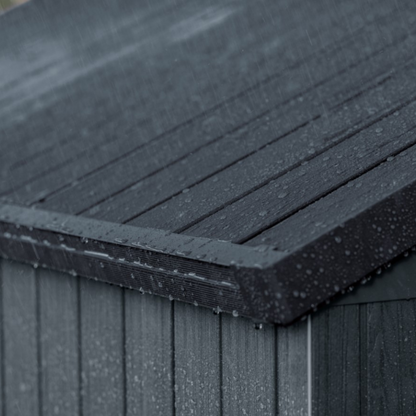 Darwin 6x8ft Premium Outdoor Garden Shed – 1.9m x 2.4m Grey Resin Storage Shed