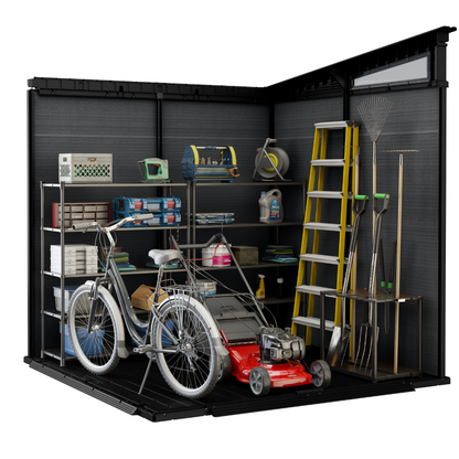 Cortina 7x7ft Premium Outdoor Garden Shed – 2.1m x 2.1m Resin Storage Shed
