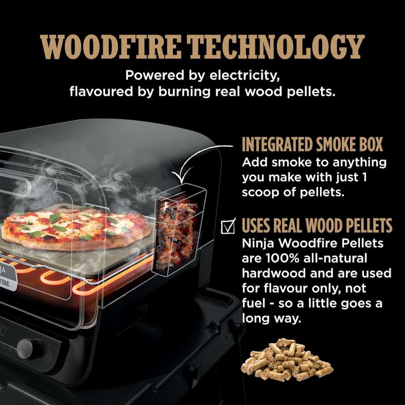 Woodfire Electric Outdoor Oven, Artisan Pizza Maker and BBQ Smoker