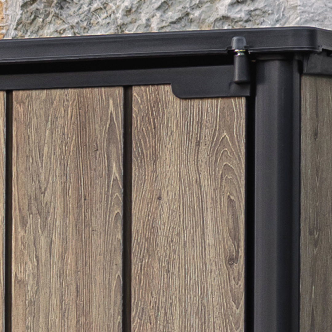 Signature Collection Vertical Storage Shed – Resin Outdoor Garden Cabinet