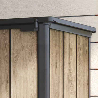 Signature Collection Vertical Storage Shed – Resin Outdoor Garden Cabinet