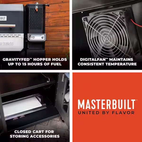 Gravity-Feed 1150 Charcoal BBQ & Smoker Starter Pack